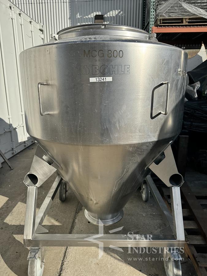 Used Bohle Bin, Stainless Steel