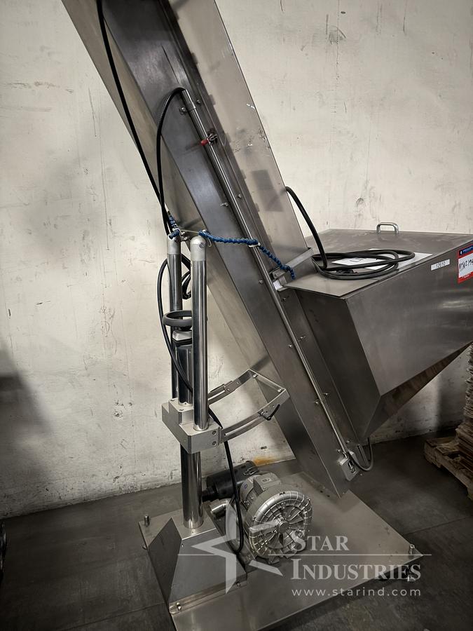 Used Pharma Pack Cleated Cap Elevator