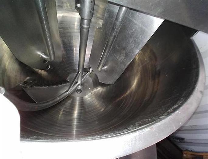 Used 150 gallon Groen Kettle T-316 S.S. construction, open top with single motion sweep scraper