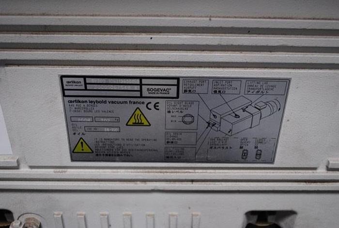 Used Leybold Sogevac vacuum system