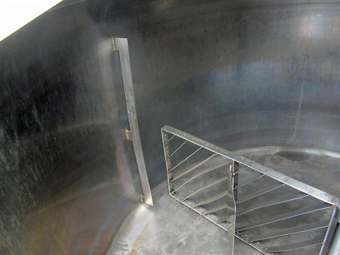 Used Twin 750 gallon jacketed Tanks on Mezzanine