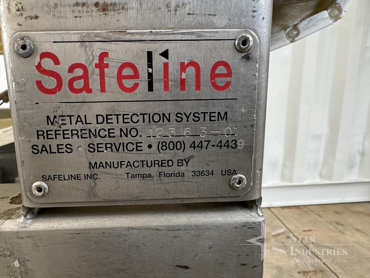 Used Safeline conveyor, s.s. frame, 24" x 48" long