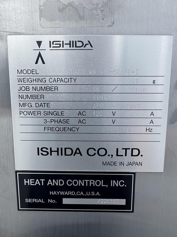 Used Ashida Check Weigher