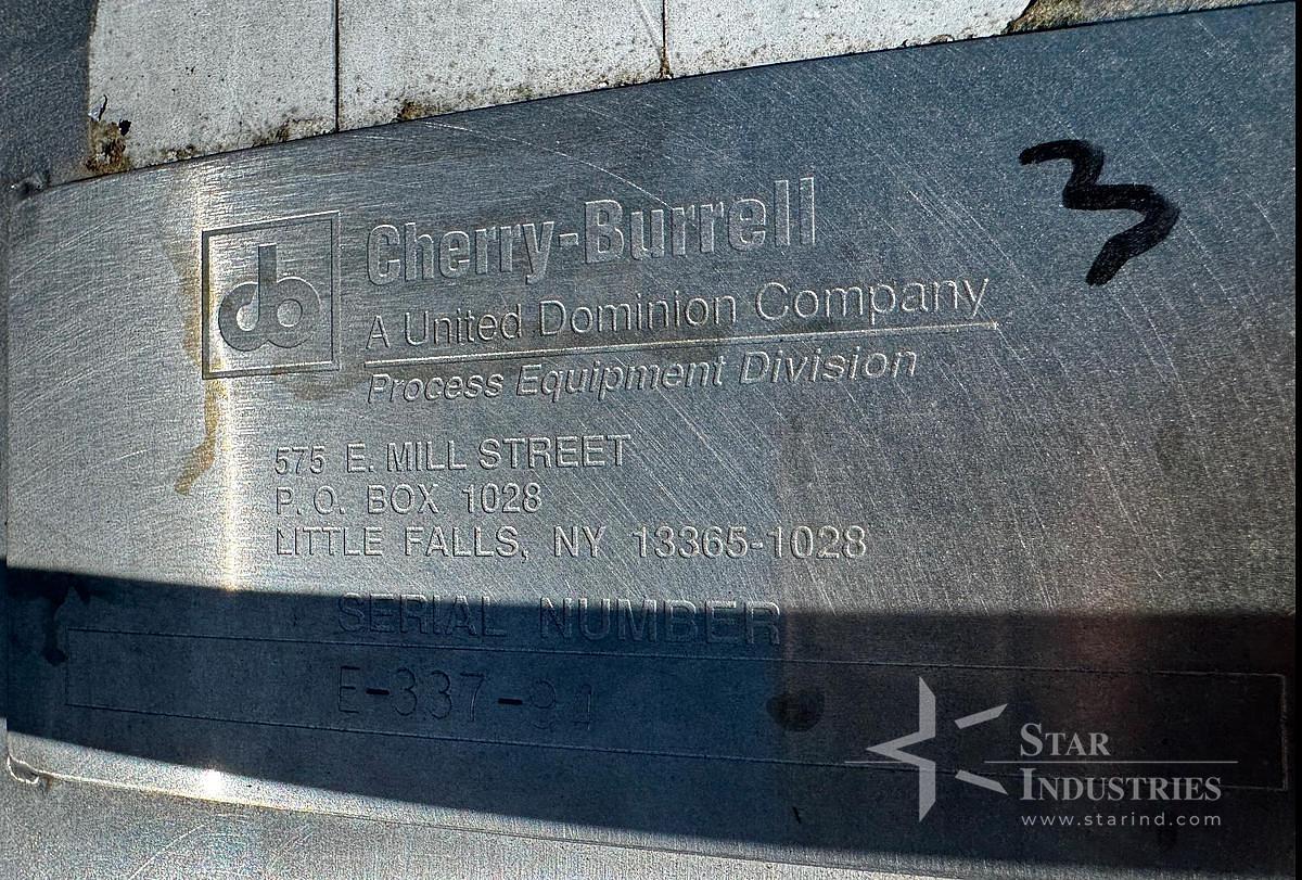 Used Tank, 1,500 Gallon, Stainless Steel, Vertical, Cherry-Burrell