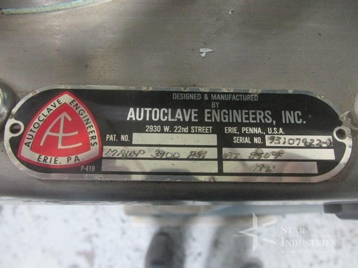 Used 1000 ML AUTOCLAVE ENGINEERS REACTOR, 316, 3900#