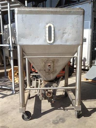 Used Stainless Steel Hopper with Rotary Valve
