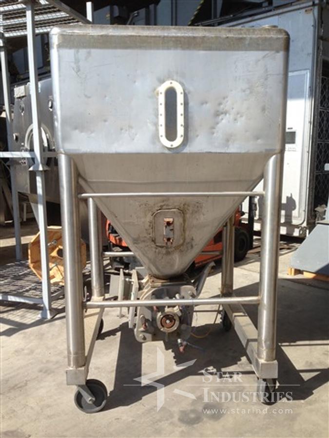 Used Stainless Steel Hopper with Rotary Valve