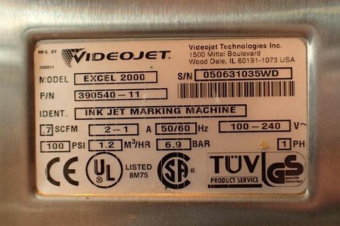 Used Video Jet Model 2000