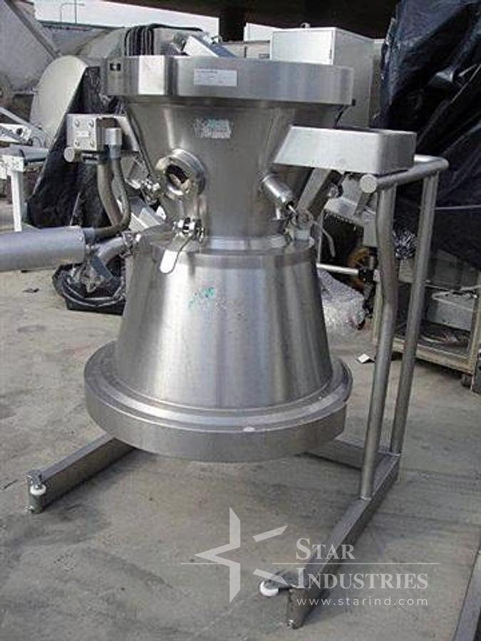 Used Glatt 68 liter top spray product bowl for GPCG-30
