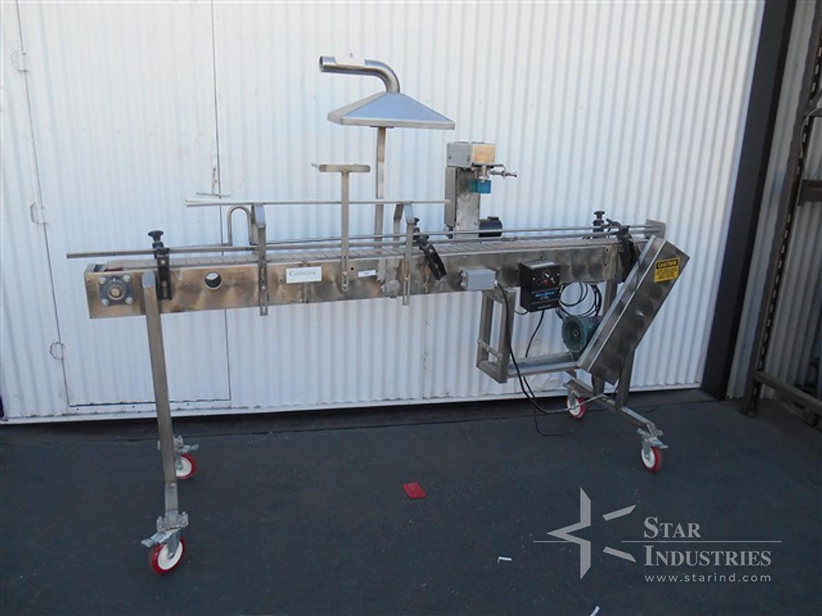 Used Stainless Steel Conveyor, No Motor