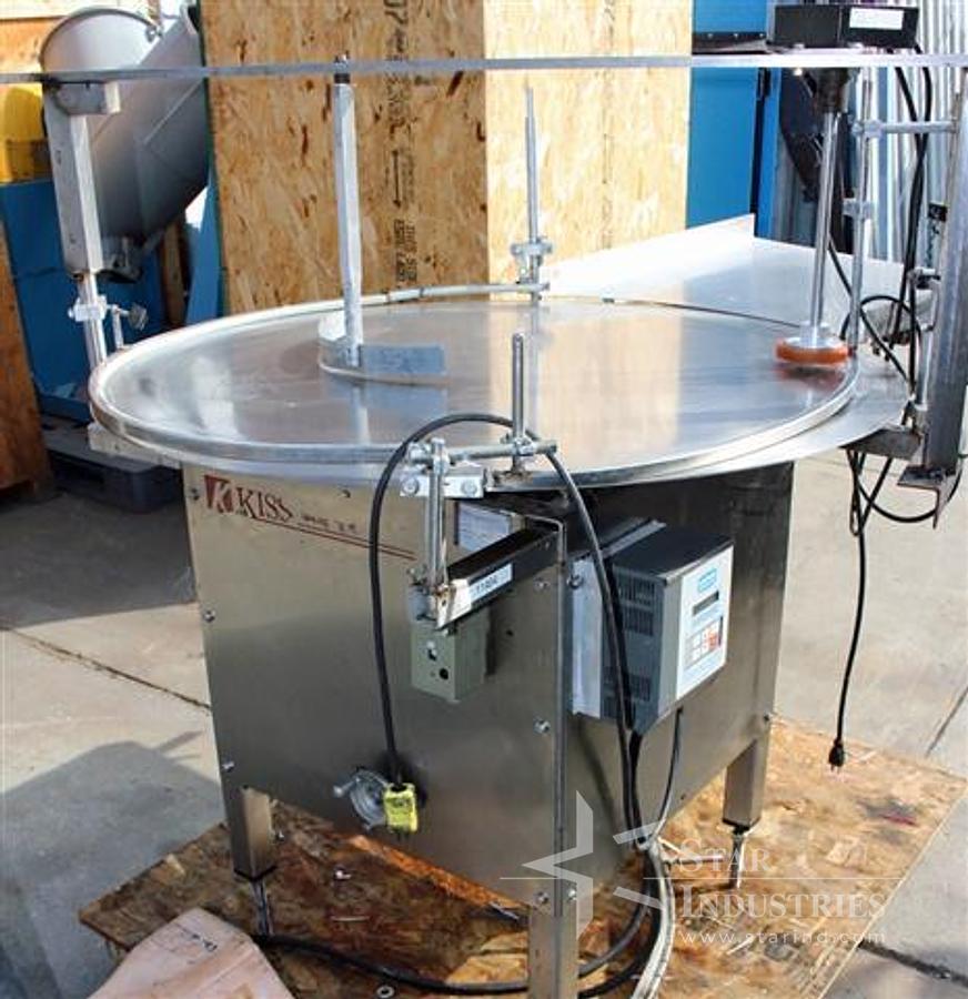 Used Kiss 42" s.s. variable-speed Packaging Accumulating Table w/ Shelf