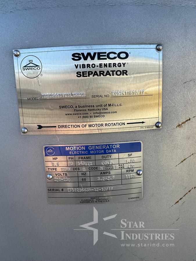 Used Sweco Basic Vibe Separator Base