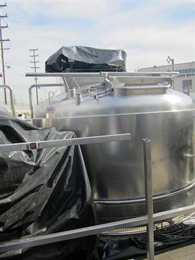 Used Twin 750 gallon jacketed Tanks on Mezzanine
