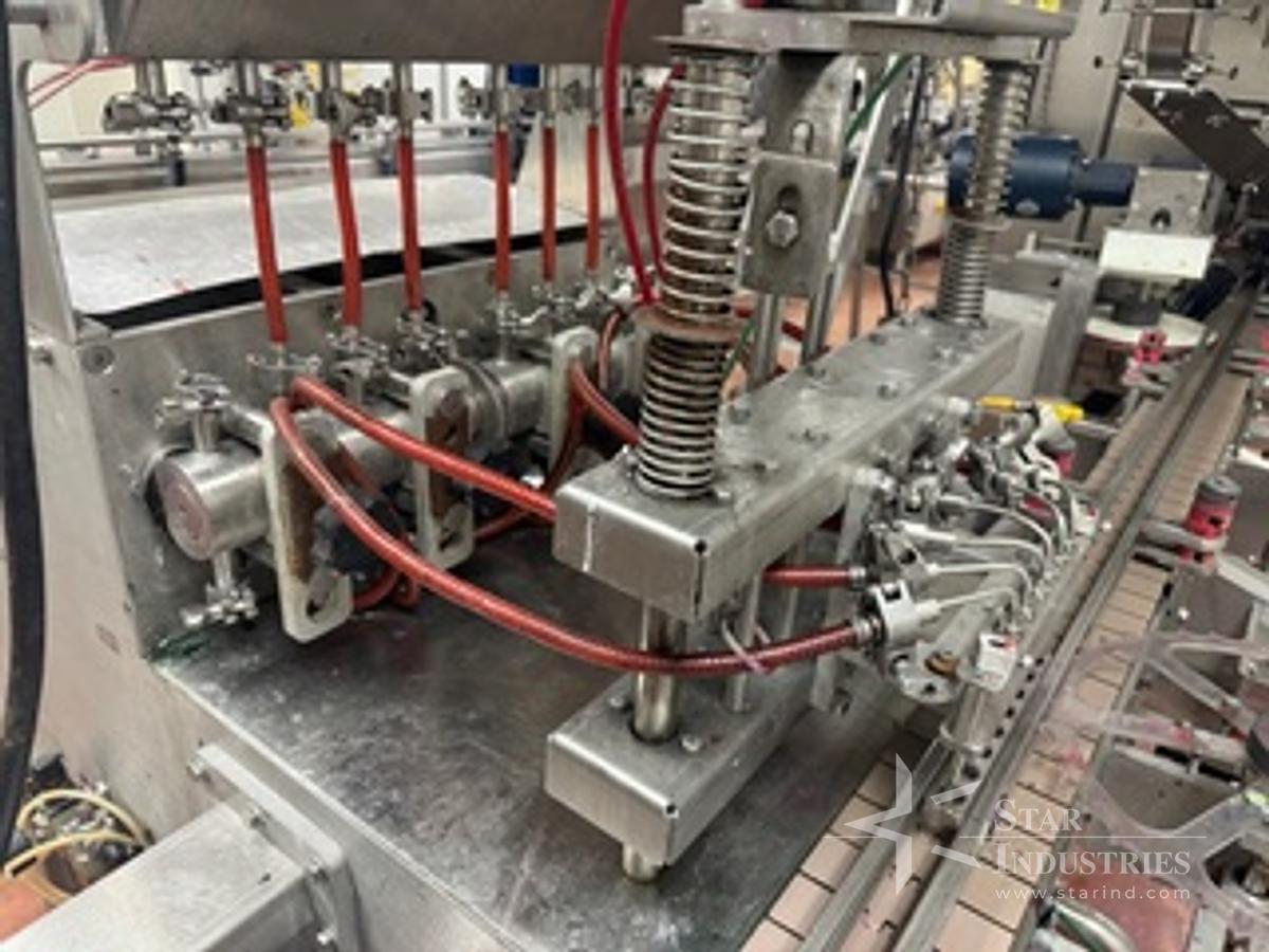 Used Pack West 6 head Piston Filler, Model LSN Series 2 Super CM-6