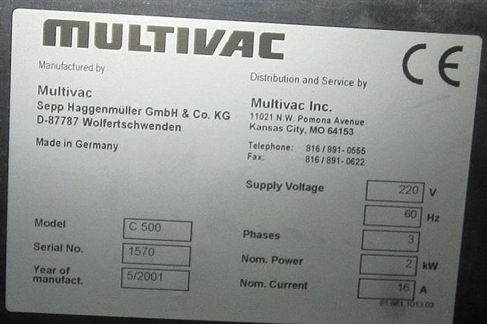 Used MultiVac C500 Poucher