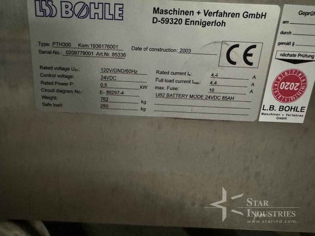 Used Bohle Cart PTH300