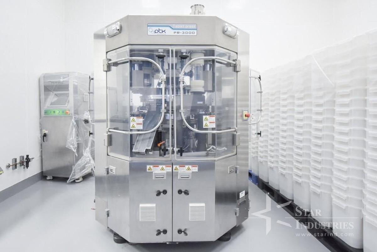Used PR3000 Double Sided Rotary Tablet Press Model: PR3000