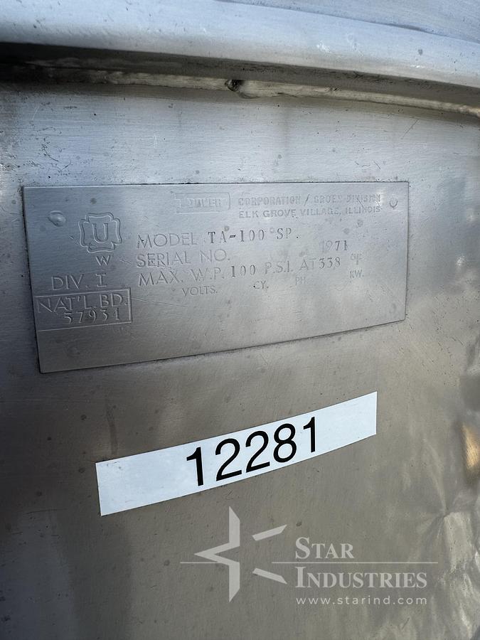 Used 30 gallon Dover TA-100