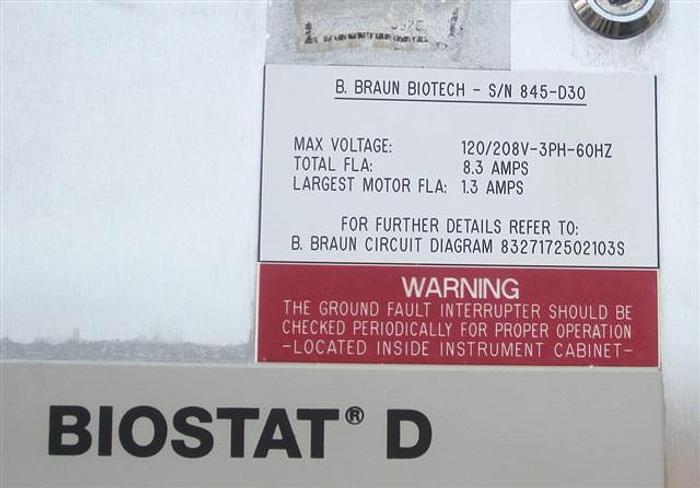 Used B. Braun Biostat D w/ 30 liter Precision Reactor