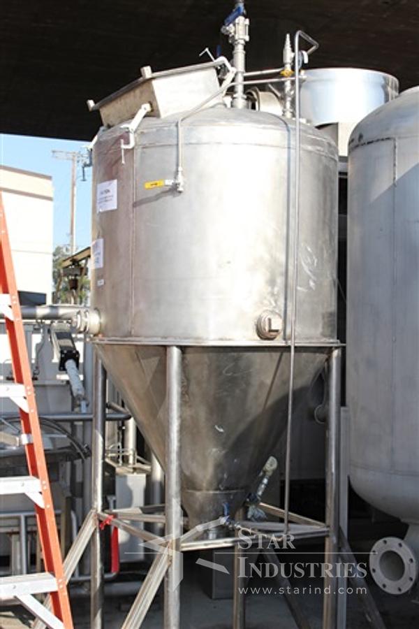 Used Vacuum Hopper, 38" diam x 28" straight x 28" tall cone