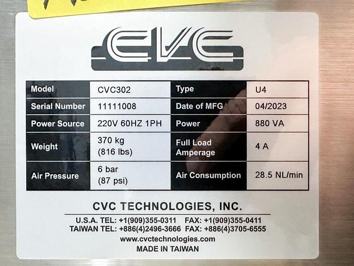 Used CVC Model 302 Wrap-around Labeler