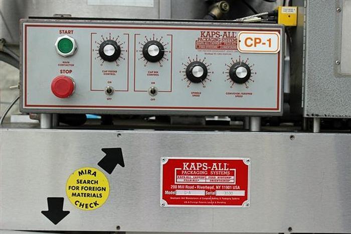 Used Kaps-All Model G-A 6 spindle Capper w/ FS-B Elevator