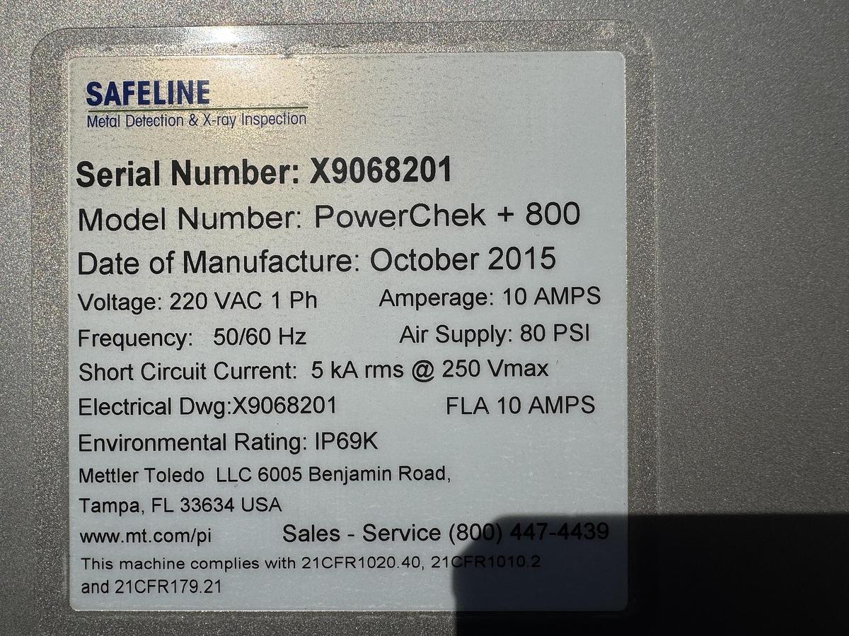 Used Mettler Toledo X-Ray Machine