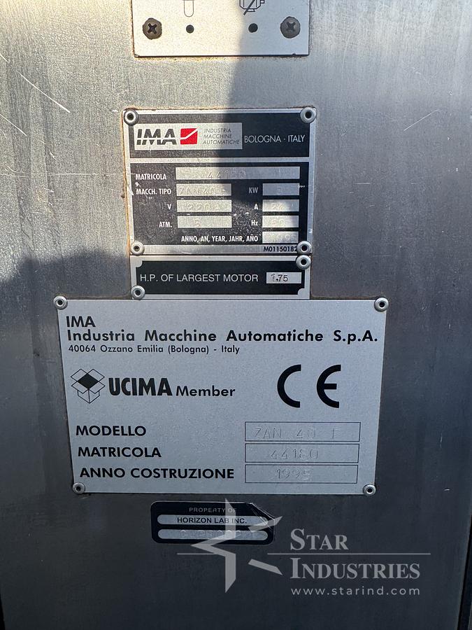 Used IMA Model Zanasi 40F Encapsulator