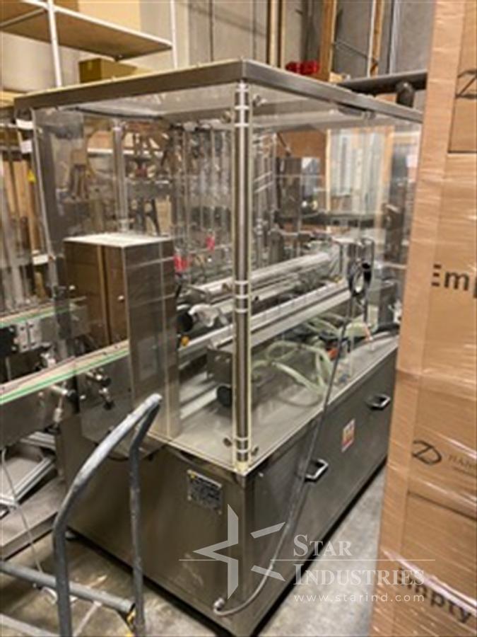 Used Chyun Jye Six-head Liquid Filler, Model CJA-700