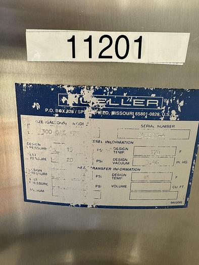 Used 300 Gallons Mueller Tank Model F 316L
