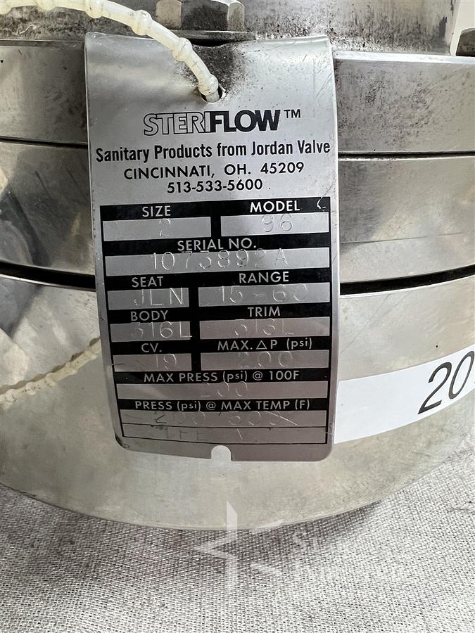 Used Steriflow Stainless Steel Pressure Reducing Valve