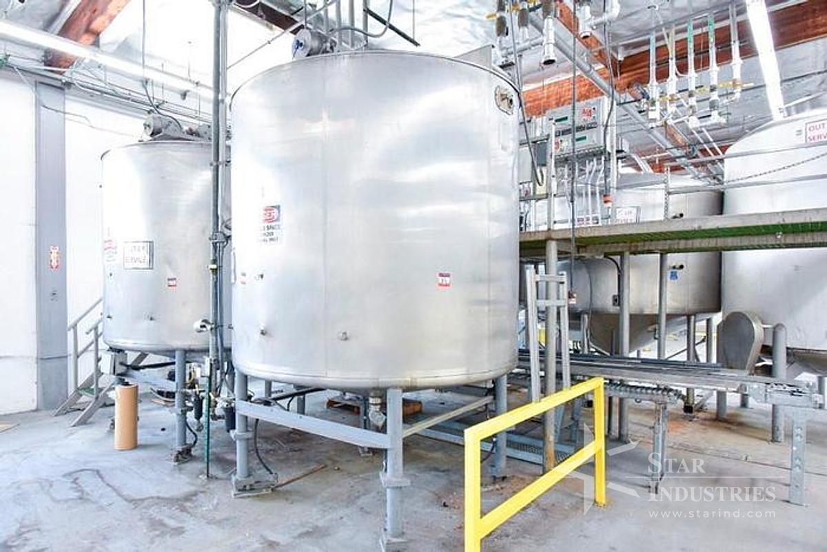 Used 1,500 Gallon Jacketed S.S. Tank