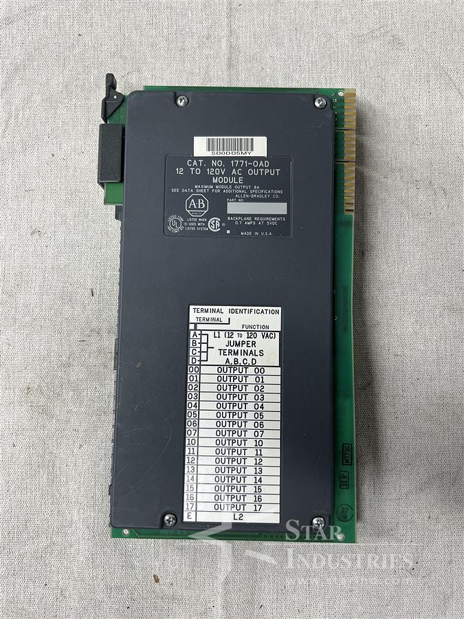 Used Allen-Bradley 12 to 120V AC Output Module
