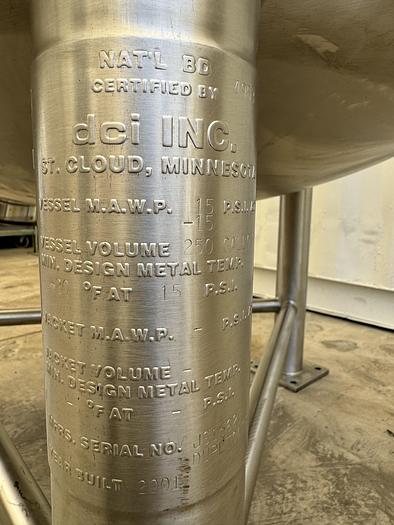 Used 1,000 Liter DCI Tank 316L