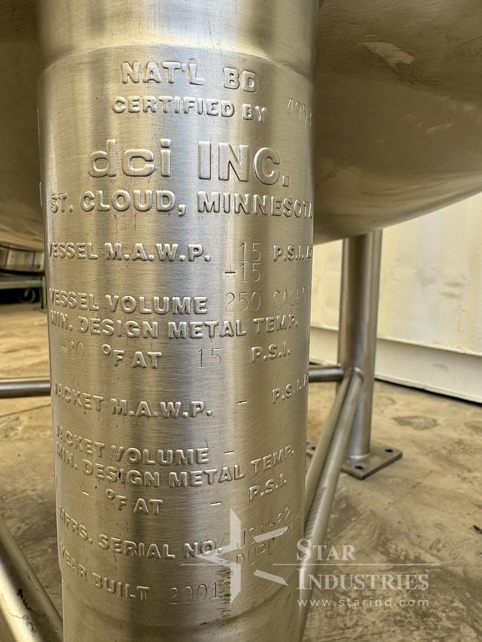 Used 1,000 Liter DCI Tank 316L