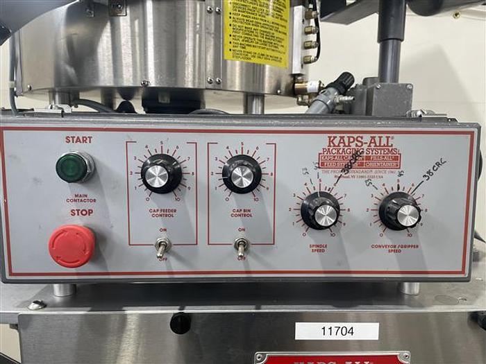 Used Kaps-All Model E Capper w/ Feeder
