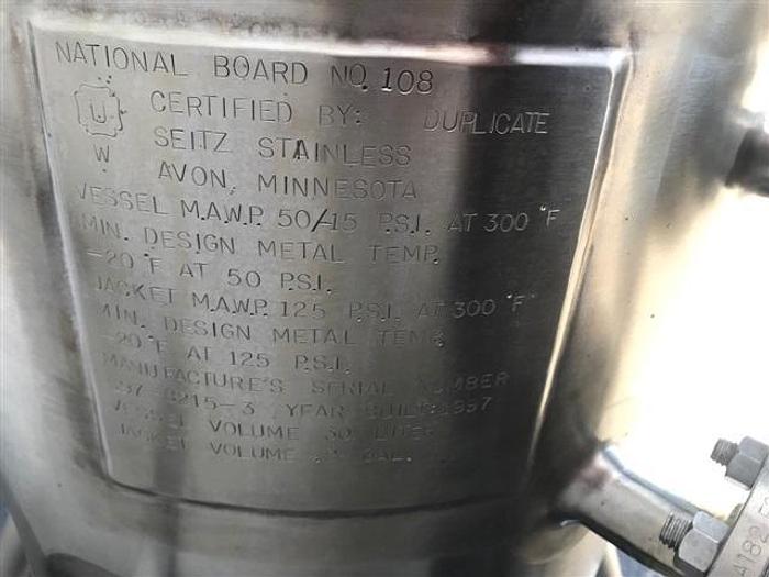 Used Servo Lift 430 liter S.S. Bin w/ valve and cover