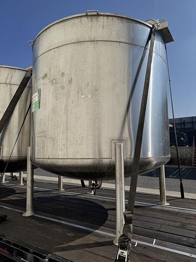 Used Tank, 1,300 Gallon, 316 Stainless Steel, Dish Bottom, JV Northwest