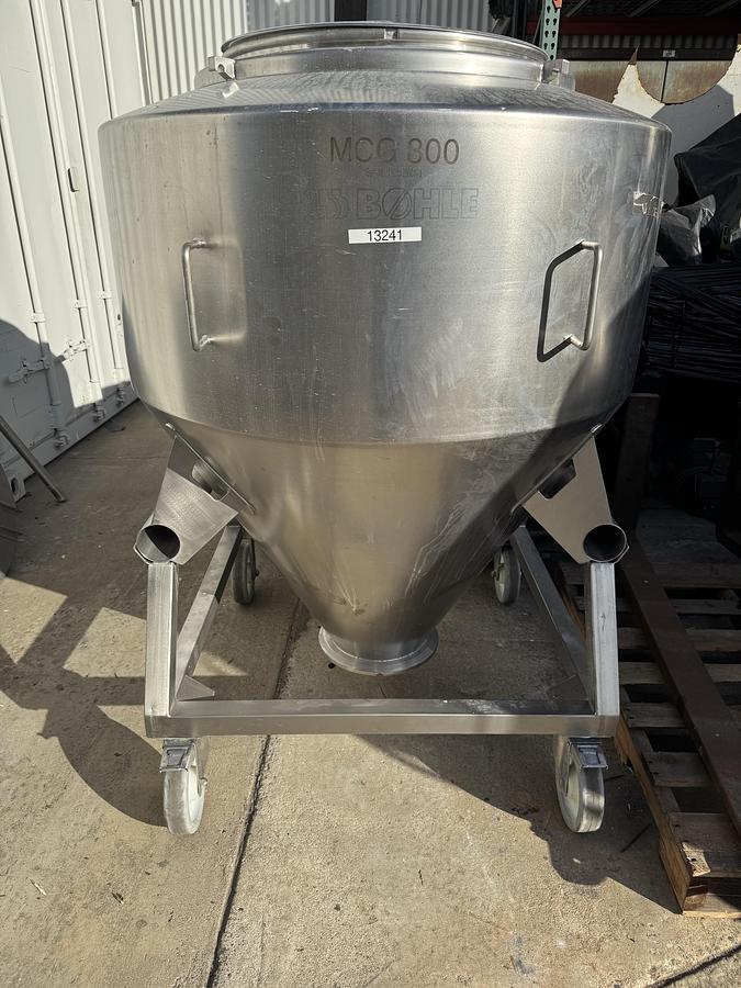Used Bohle Bin, Stainless Steel