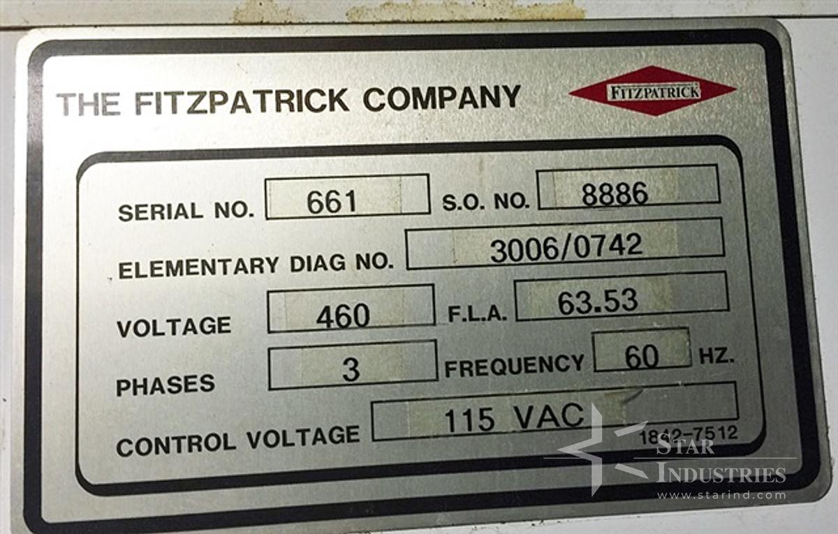 Used Fitzpatrick 4L X 10D Chilsonator/Roller Compactor