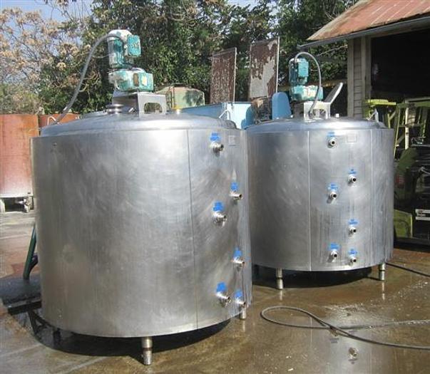 Used 600 gallon S.S. Jacketed Tank w/ agitator