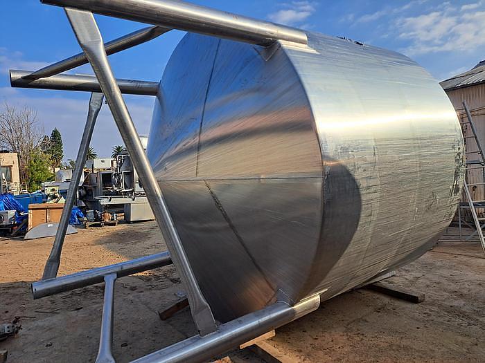 Used Tank, 4,500-Gallon, 316 Stainless Steel, JV Northwest, Cone Bottom