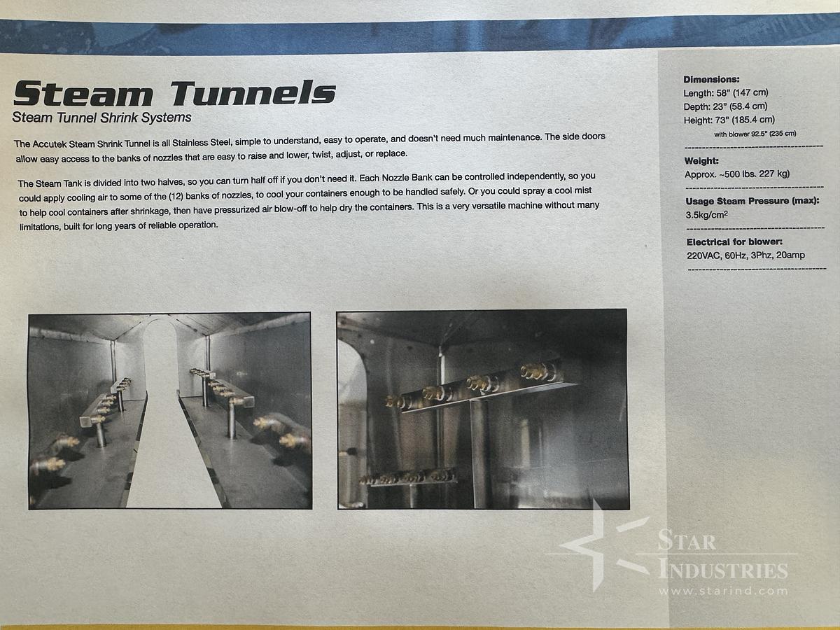 Used Accutek Steam Tunnel AccuSteam