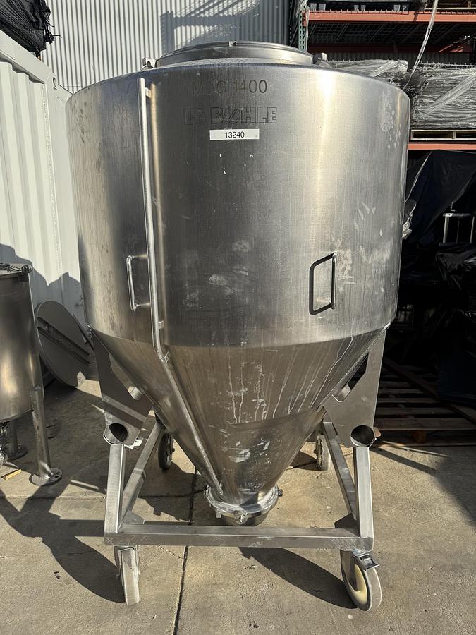 Used Bohle Bin, Stainless Steel