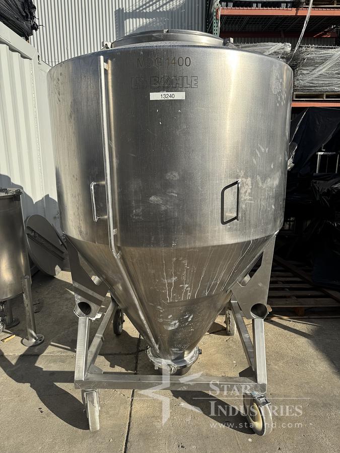 Used Bohle Bin, Stainless Steel
