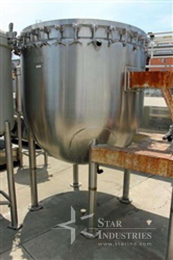 Used Pardo & Sons 500 Gal Agi Jacketed Vacuum Tank
