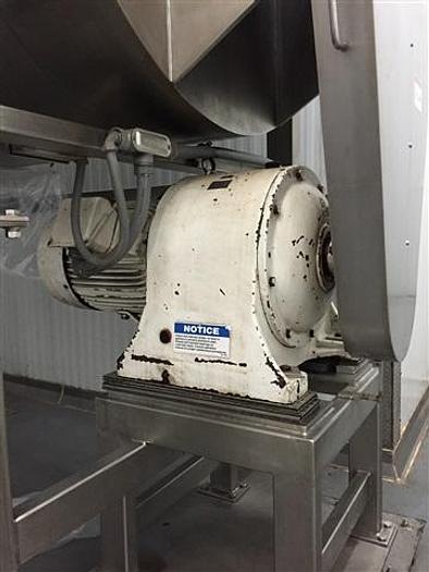 Used 300 Cu Ft Aaron Process Ribbon Blender, S/S, 60 Hp