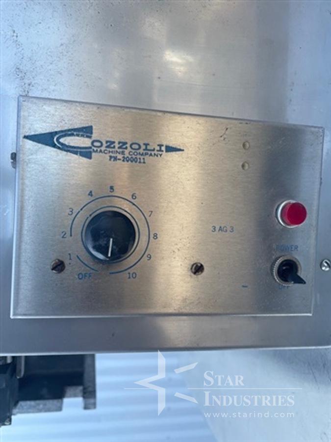 Used Cozzoli PS-10 Stopper Feeder w/ 13 and 20 mm feeders