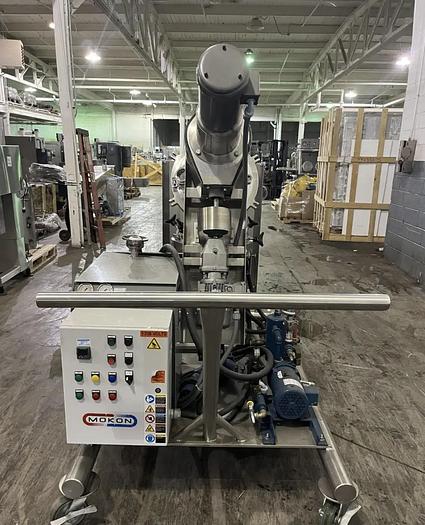 Used 10 gallon Lee Tri-Mix Turbo Shear vacuum mixing kettle, model 10D12T,