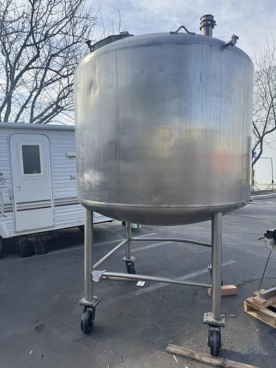Used Tank, 1,000-Gallon, Stainless Steel, Jacketed, Walker